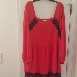 ASOS Curve Long Sleeve Dress Lace Detail Sz 20